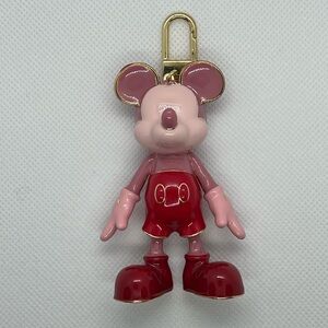 NEW BaubleBar x Disney Mickey Pink Colorblock Enamel Bag Charm